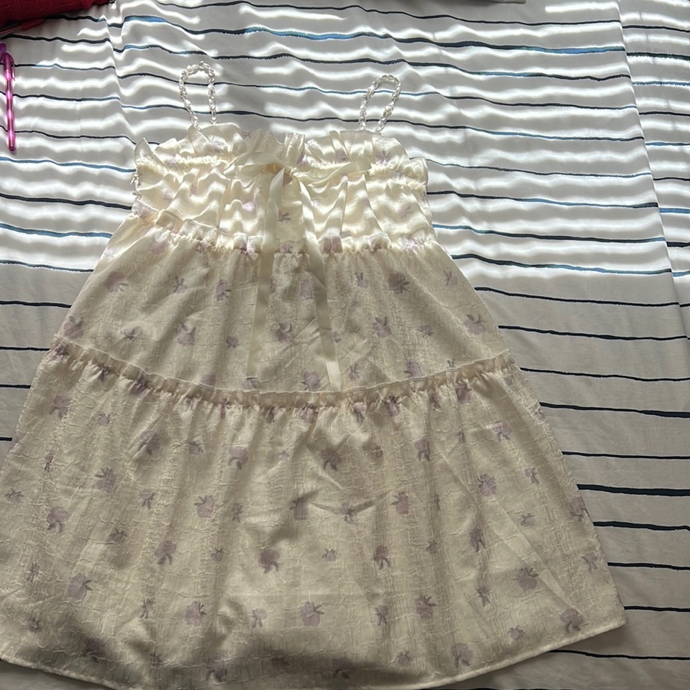 Beige Blouse flowers
